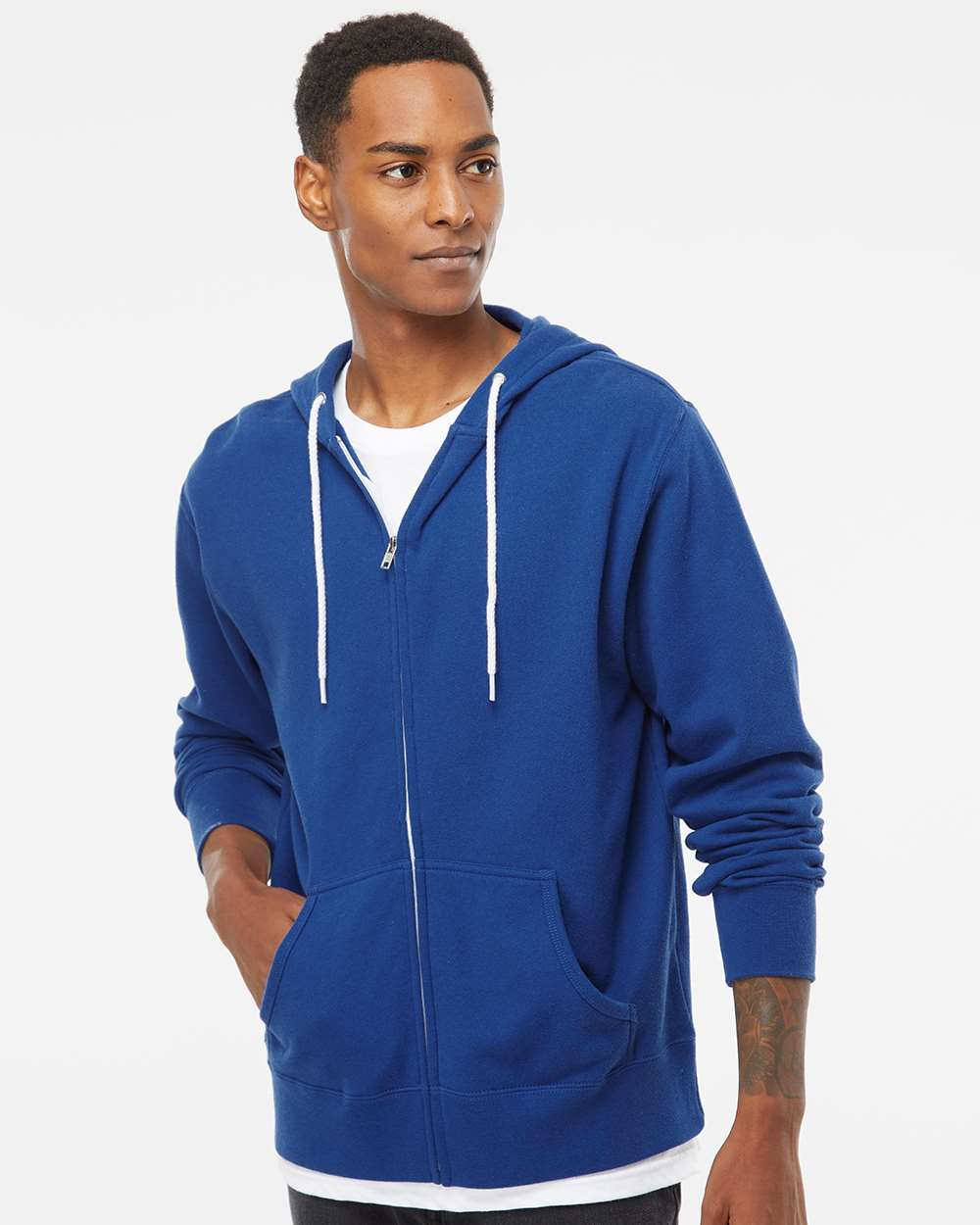 Independent Trading Co. Lightweight Full-Zip Hooded Sweatshirt