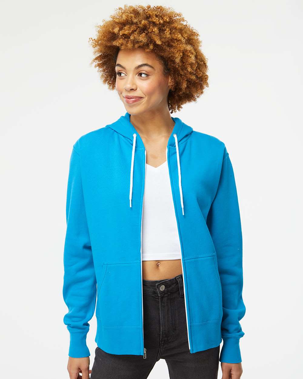 Independent Trading Co. Lightweight Full-Zip Hooded Sweatshirt