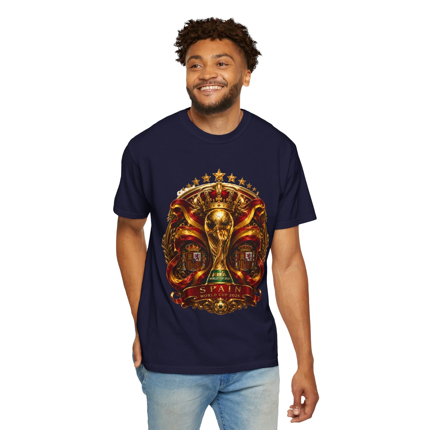 Spain Football World Cup 2026 'Monarca de Oro' Imperial Shield | Premium Graphic Tee