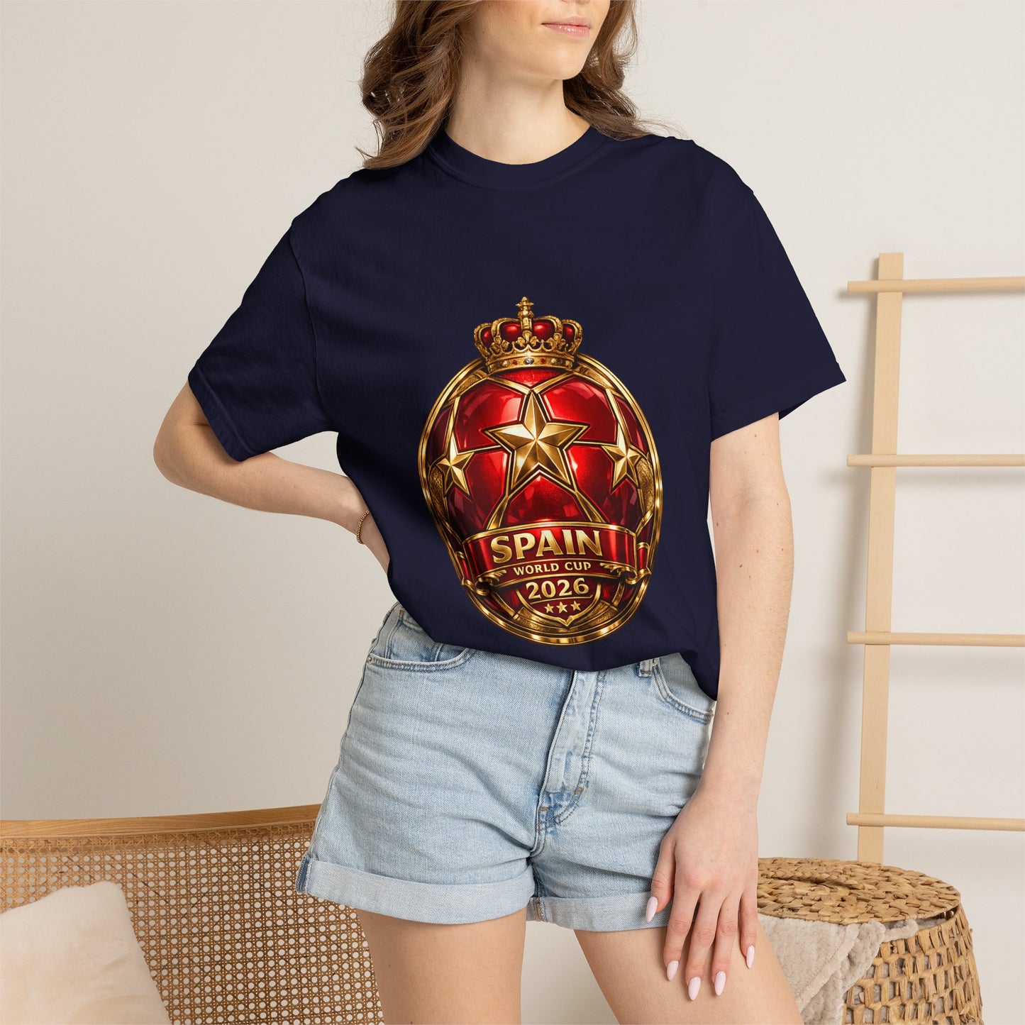 Spain Football World Cup 2026 'Estrella de Campeón' Round Medallion | Premium Graphic Tee