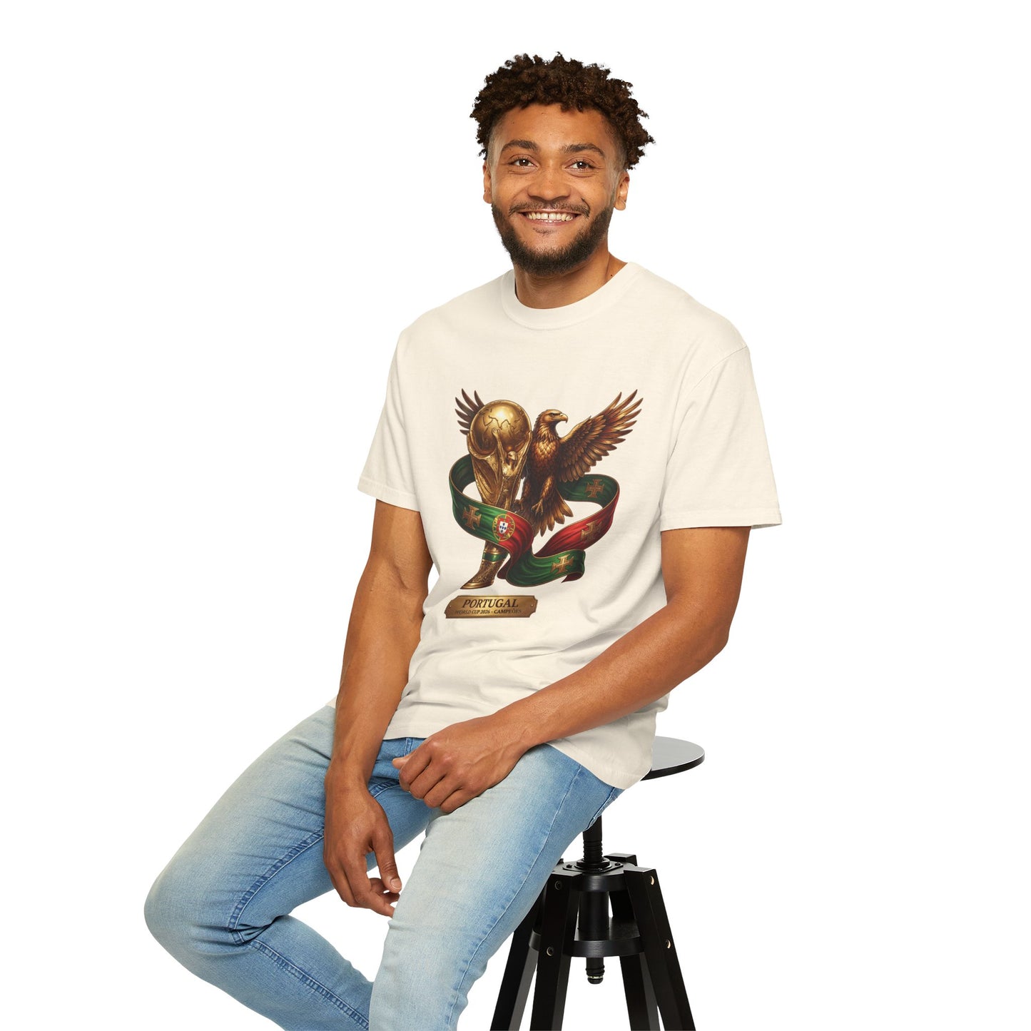Portugal Football World Cup 2026 'Triumph of the Eagle' Trophy Graphic – Imperial Glory | Premium Summer Tee