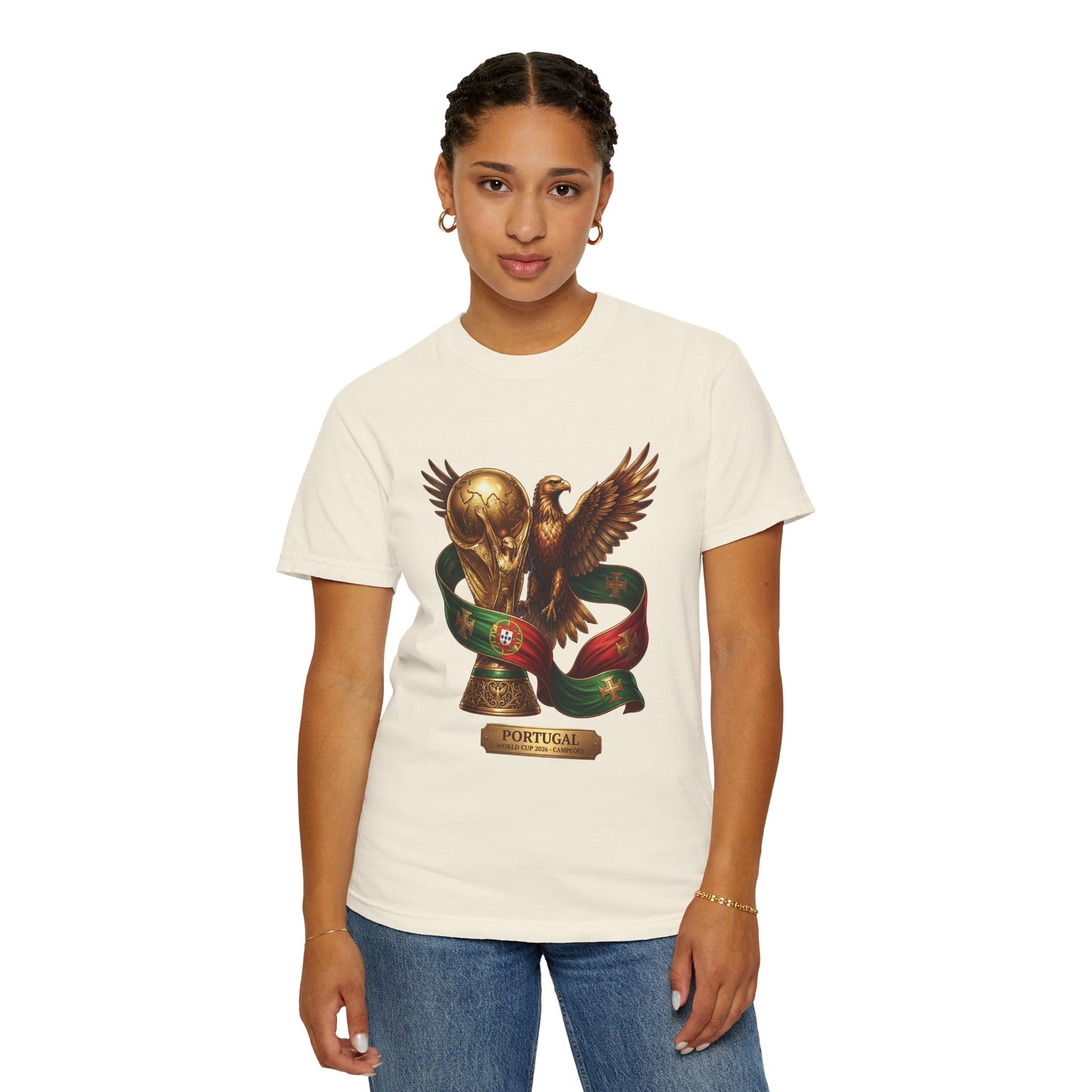 Portugal Football World Cup 2026 'Triumph of the Eagle' Trophy Graphic – Imperial Glory | Premium Summer Tee