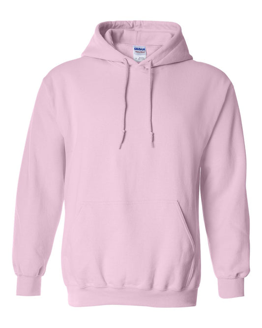 Gildan Men's Rib Knit Pouch Pocket Hooded Sweatshirt, Light Pink, X-Large