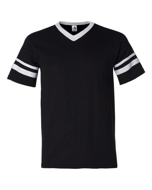 Augusta Sportswear mens Sleeve Stripe Jersey, Black/White, Medium