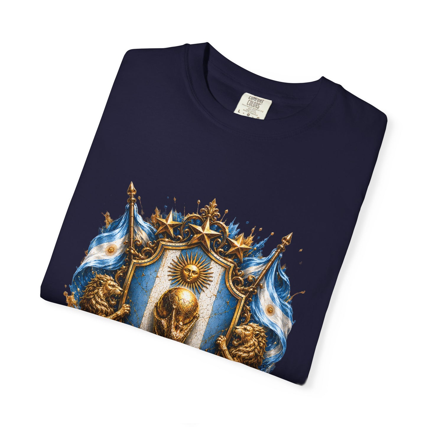 Argentina Football World Cup 2026 Sovereign Shield – Imperial Twin Lions | Premium Graphic Tee