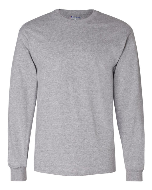 Champion Men's Classic Jersey Long Sleeve T-Shirt, Oxford Gray, XX-Large