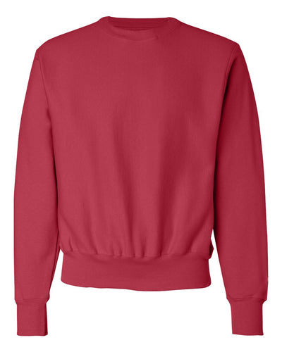 Champion Men's Men' Reverse Weave Fleece Crew, Scarlet, Large