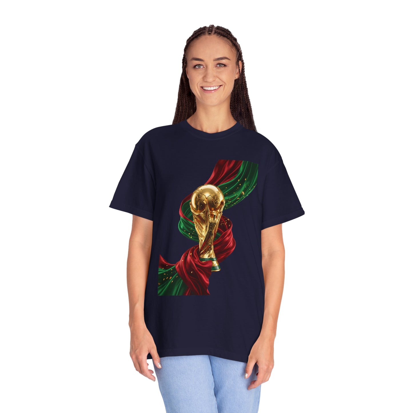 Portugal Football 'Onda de Glória' Dynamic Ribbon Trophy | Premium Graphic Tee