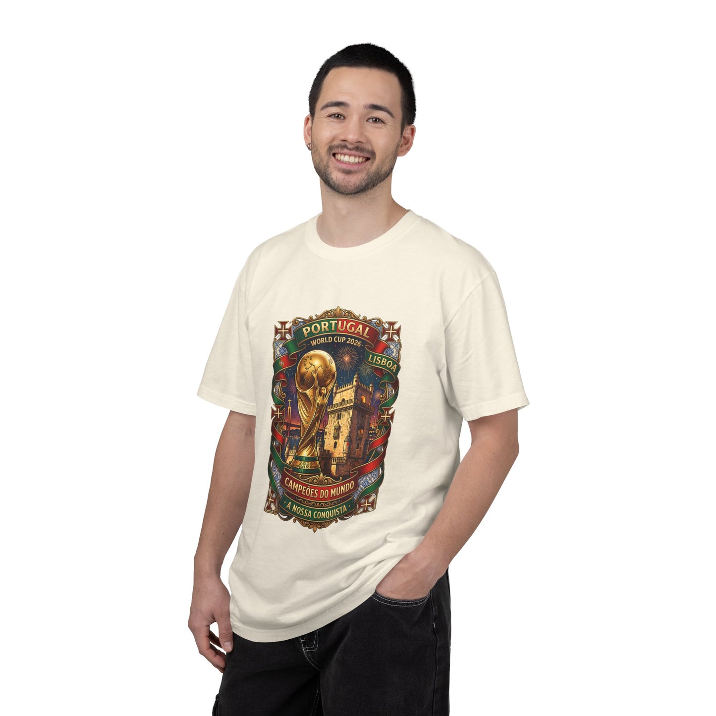 Portugal Football World Cup 2026 'A Nossa Conquista' Celebration Shield | Premium Graphic Tee