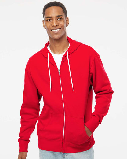 Unisex Lightweight Full-Zip Hooded Sweatshirt