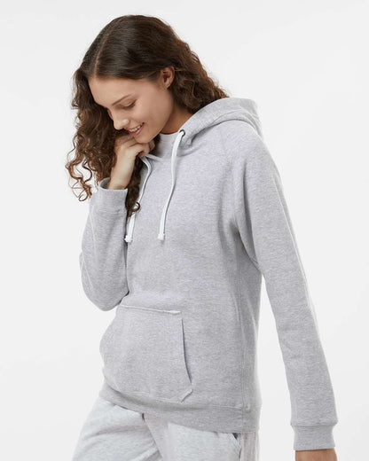 Women's Sueded V-Neck Hooded Sweatshirt