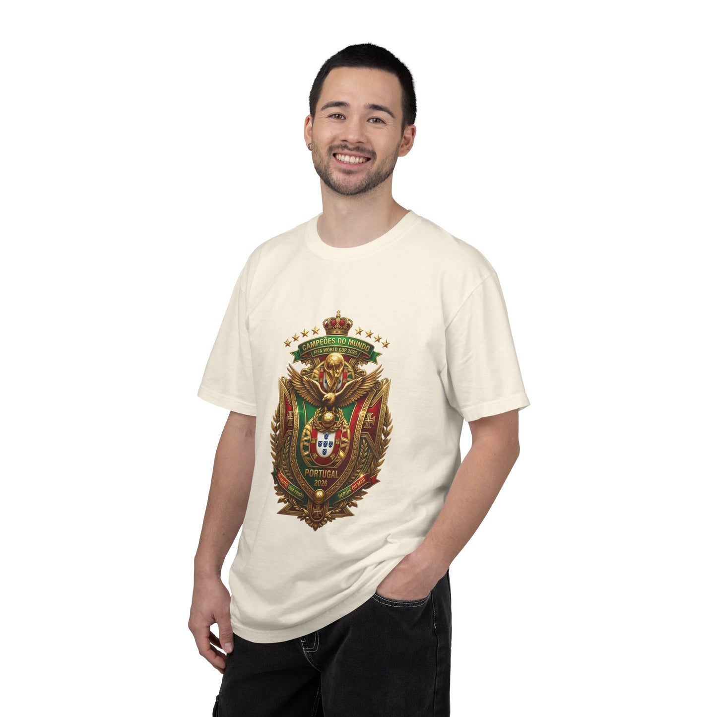 Portugal Football World Cup 2026 'Heróis do Mar' Imperial Crown Crest | Premium Graphic Tee