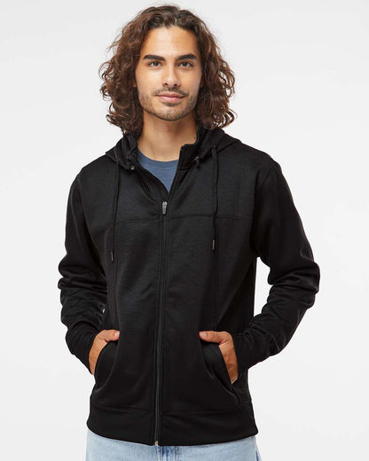 Unisex Poly-Tech Full-Zip Hooded Sweatshirt