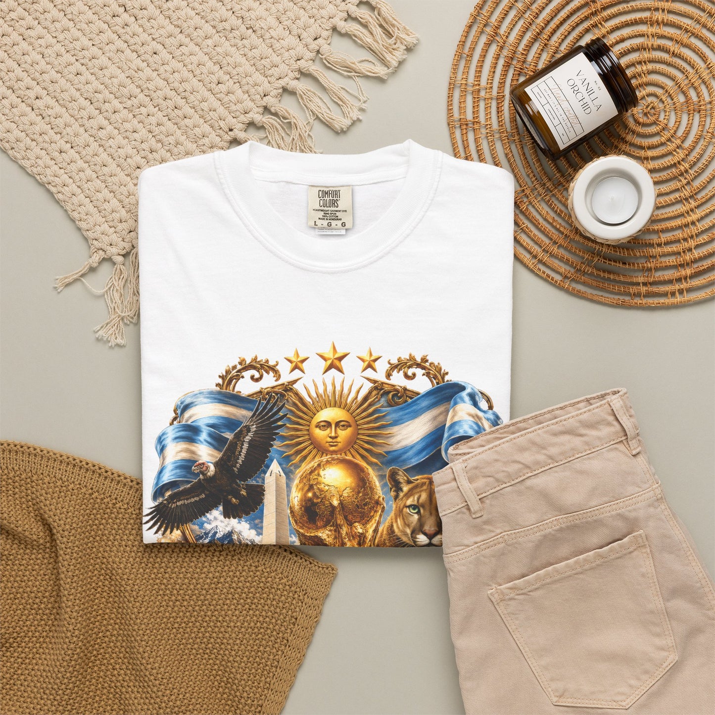 Argentina Football World Cup 2026 'Republica de Campeones' Epic Collage | Premium Summer Tee