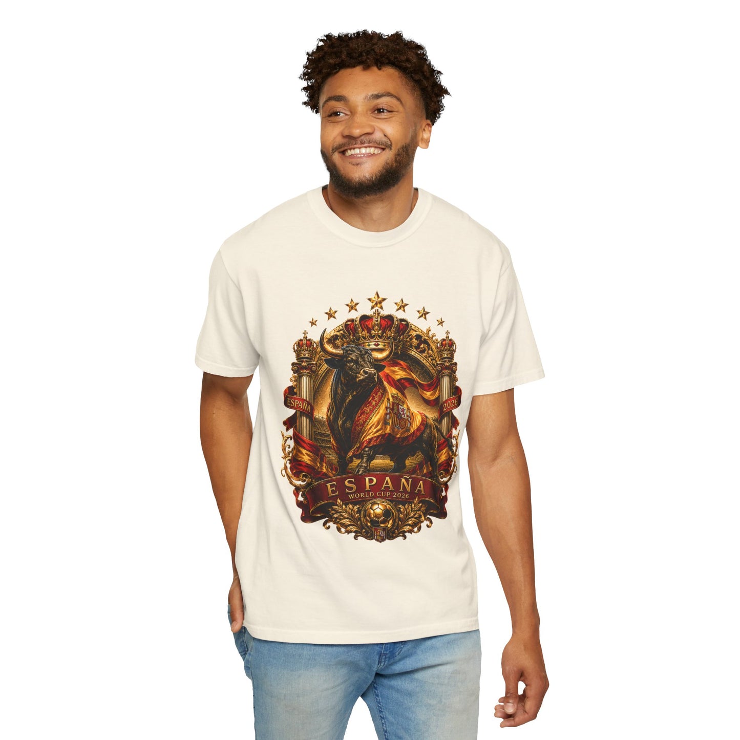Spain Football World Cup 2026 'Toro de Oro' Imperial Crest | Premium Graphic Tee