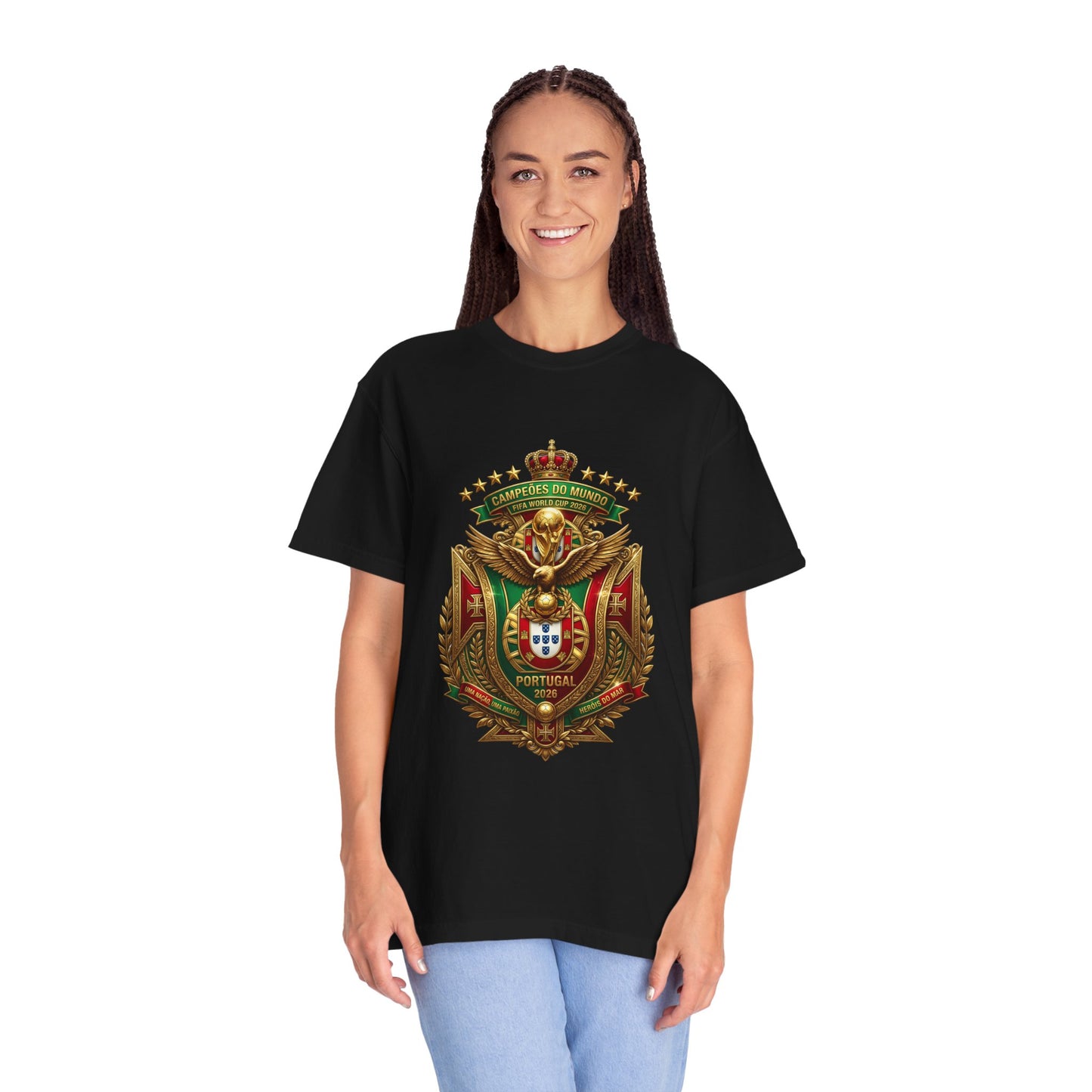 Portugal Football World Cup 2026 'Heróis do Mar' Imperial Crown Crest | Premium Graphic Tee