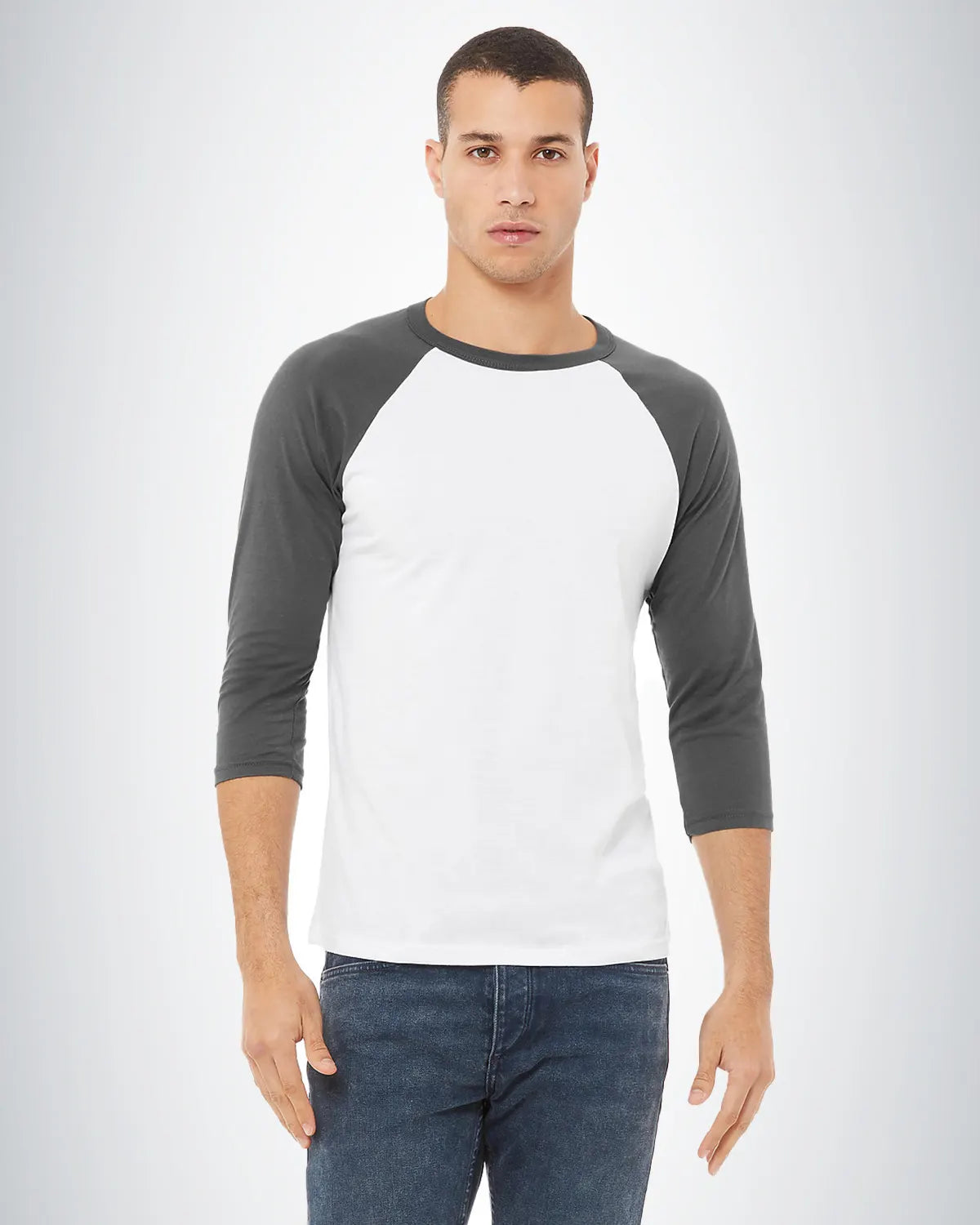 BELLA + CANVAS 3200 Three-Quarter Sleeve Baseball Tee