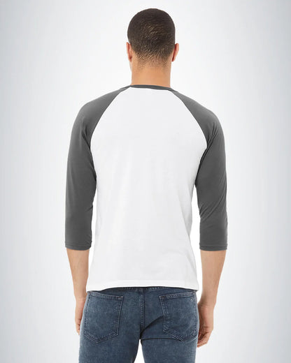 BELLA + CANVAS 3200 Three-Quarter Sleeve Baseball Tee