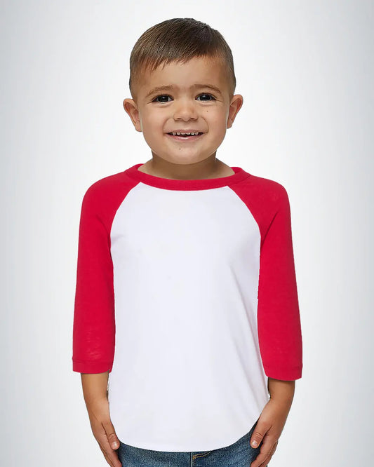 BELLA + CANVAS 3200T Toddler Three-Quarter Sleeve Baseball Tee