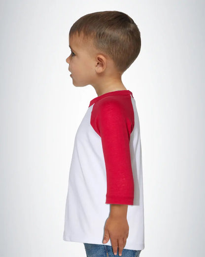 BELLA + CANVAS 3200T Toddler Three-Quarter Sleeve Baseball Tee