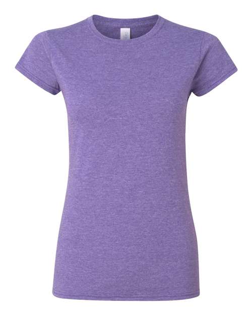 Gildan Women's 64000L Softstyle Cotton T-Shirt, 2-Pack LRG-Azalea-HTHRPurple