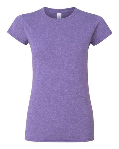 Gildan Women's 64000L Softstyle Cotton T-Shirt, 2-Pack LRG-Azalea-HTHRPurple