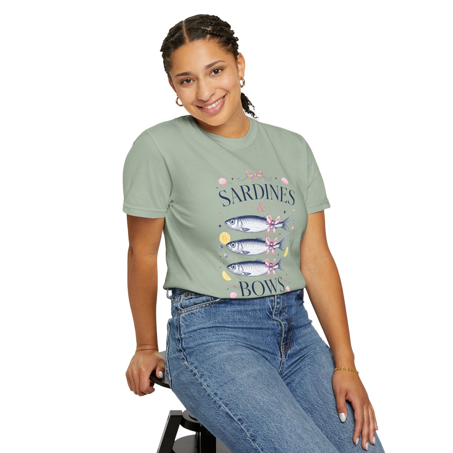 Sardines & Bows 'Mediterranean Social Club' Summer Graphic Tee – Coastal Coquette Aesthetic