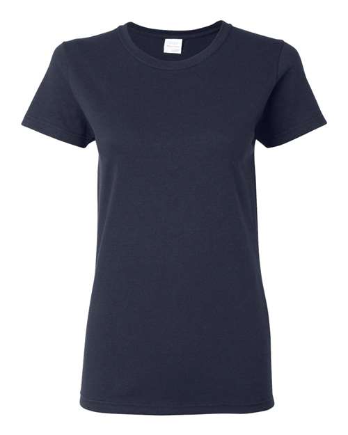 Gildan Women's Heavy Cotton Adult T-Shirt, 2-Pack (Large, Navy/Black)