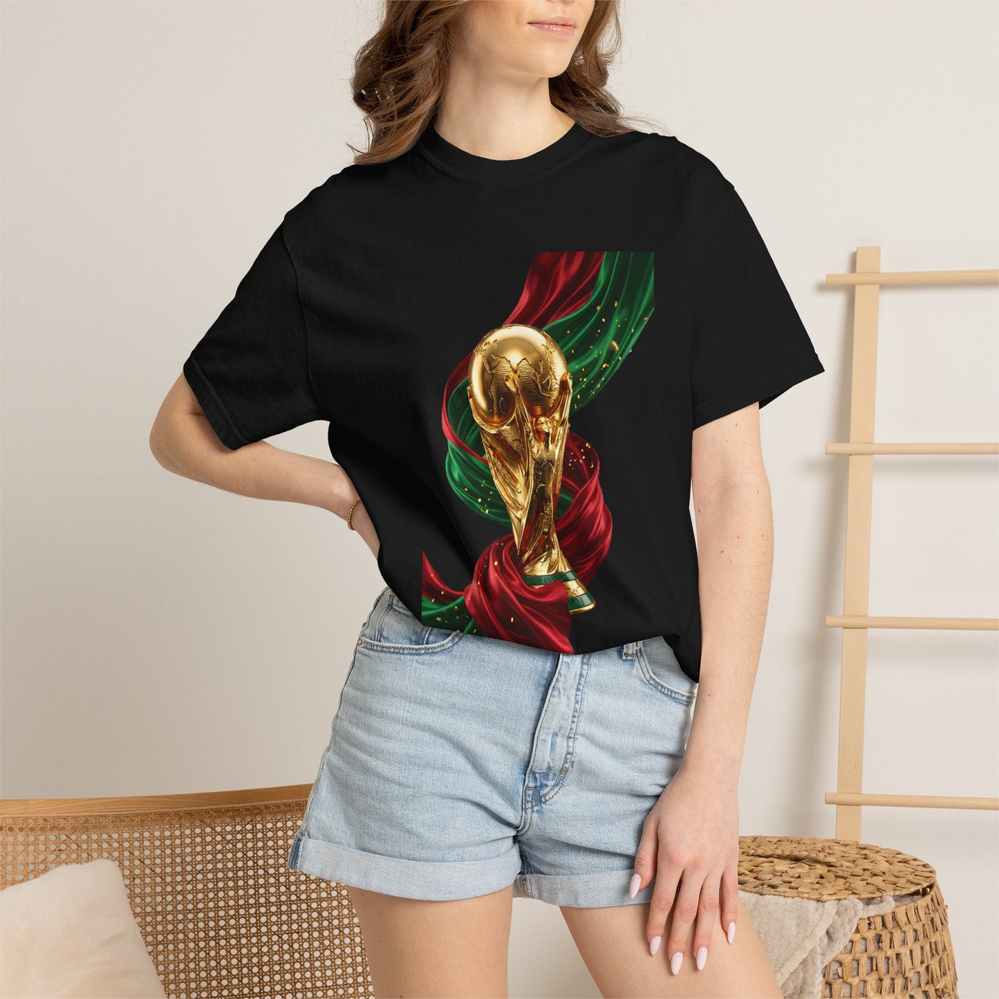 Portugal Football 'Onda de Glória' Dynamic Ribbon Trophy | Premium Graphic Tee