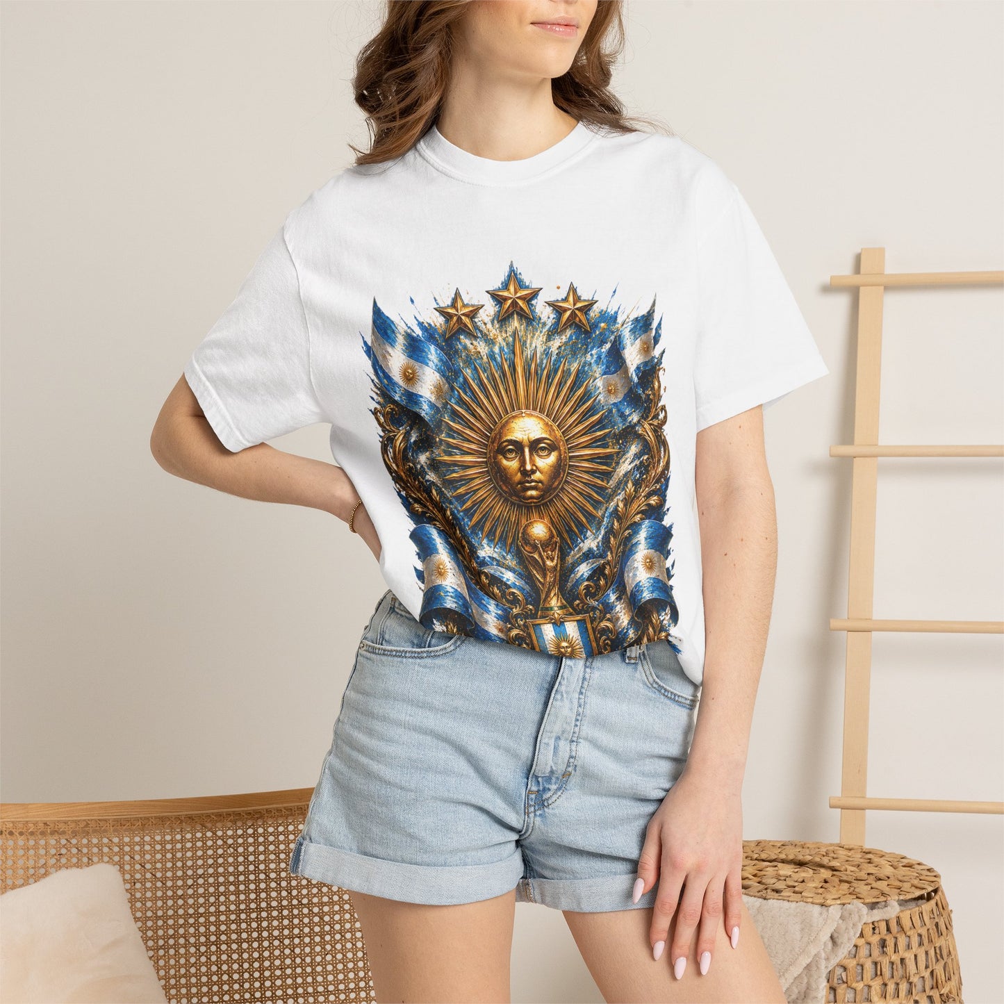 Argentina Football World Cup 2026 Sovereign Sun Crest – Imperial Glory | Premium Summer Tee