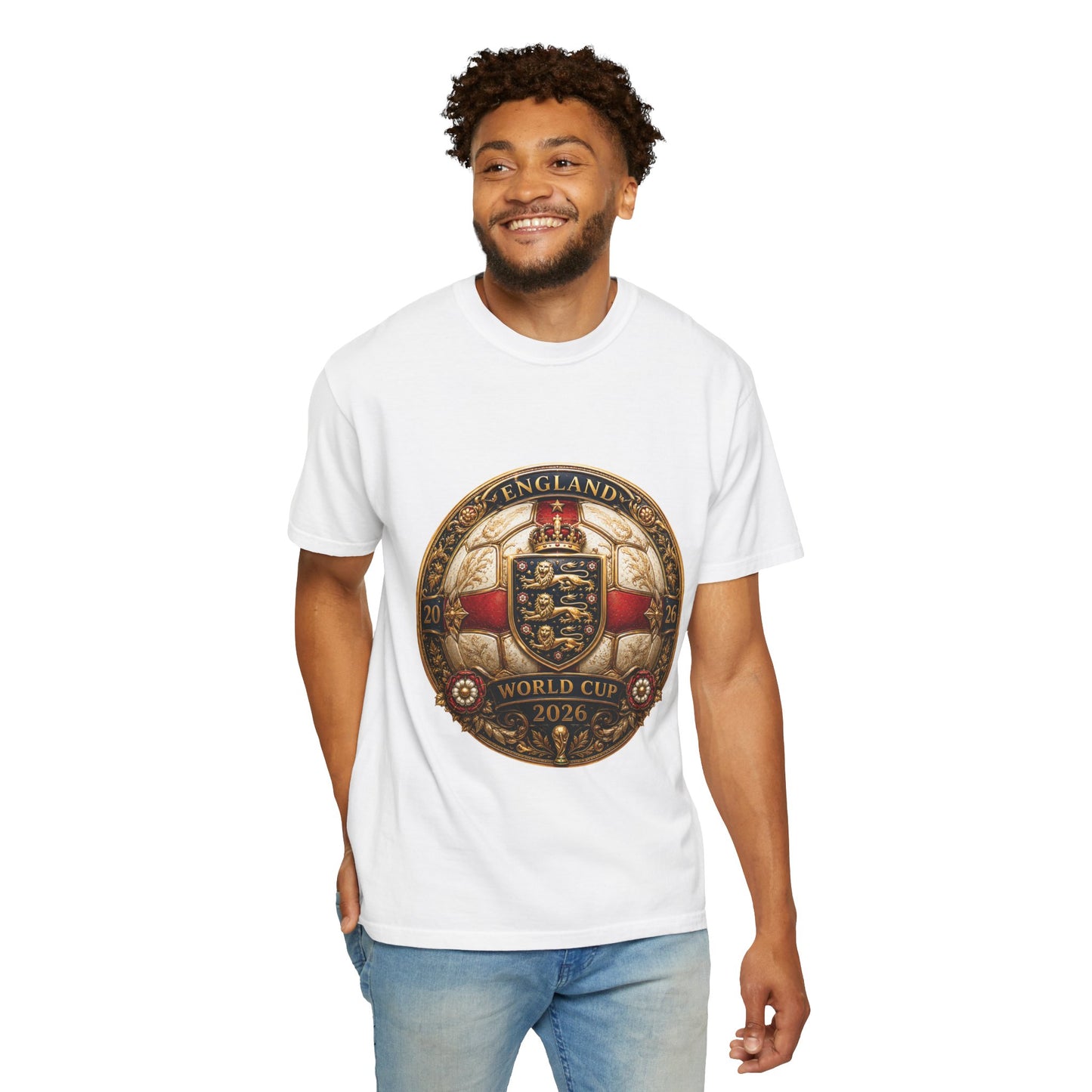 England Football World Cup 2026 Sovereign Shield Medallion | Premium Graphic Tee