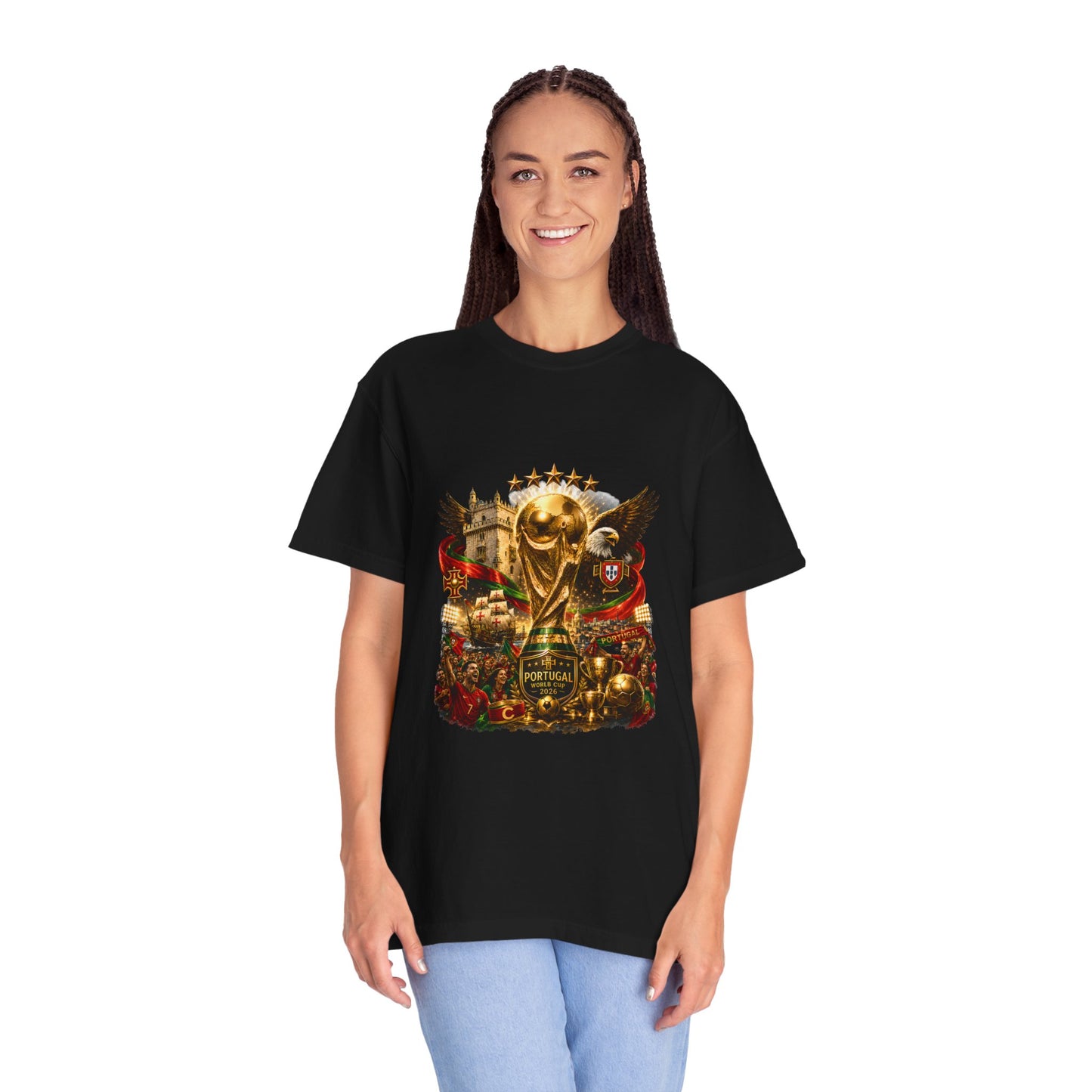 Portugal Football World Cup 2026 'Nação de Campeões' Epic Collage | Premium Graphic Tee