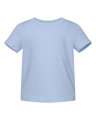 RABBIT SKINS Infant 100% Cotton Jersey Short Sleeve Tee, Light Blue, 18 Months