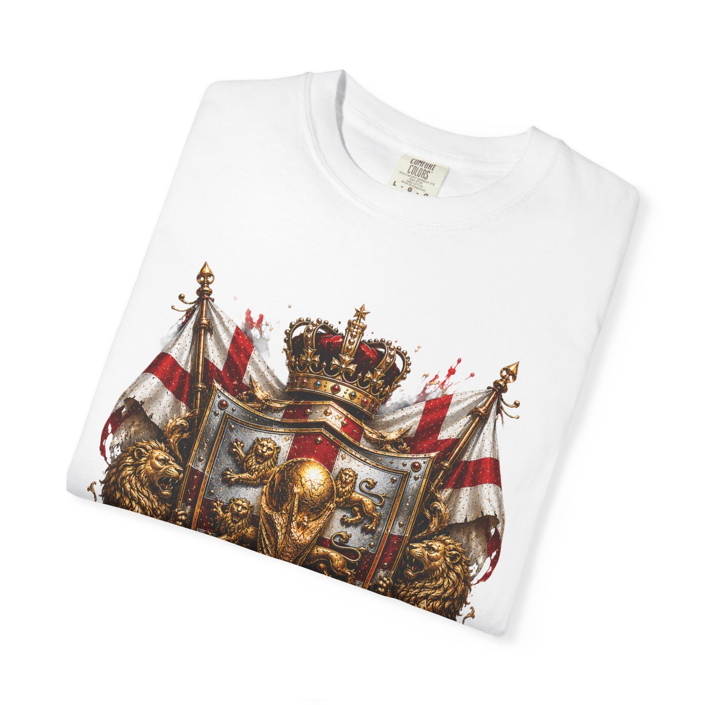 England World Cup 2026 Champion Shield – Golden Glory | Premium Graphic Tee