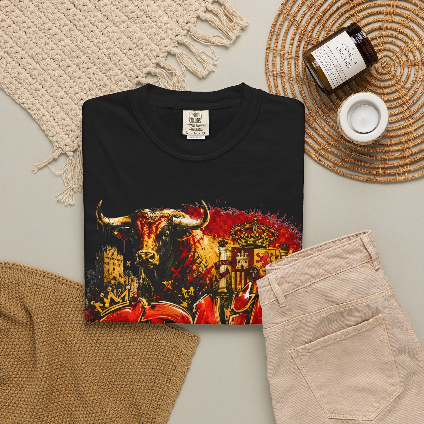 Spain Football World Cup 2026 'Furia Urbana' Graffiti Collage | Premium Graphic Tee