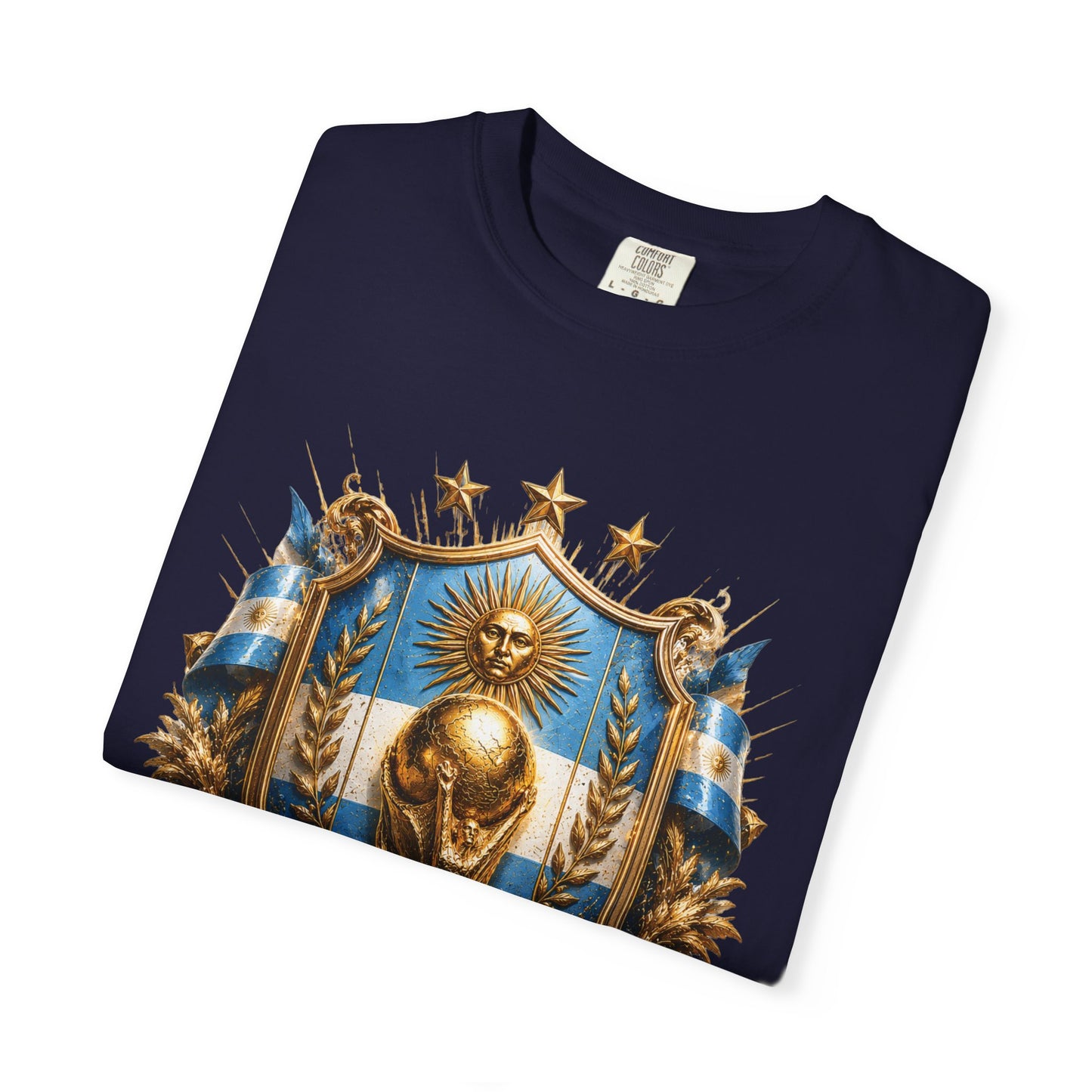 Argentina Football World Cup 2026 Sovereign Trophy Shield | Premium Summer Tee