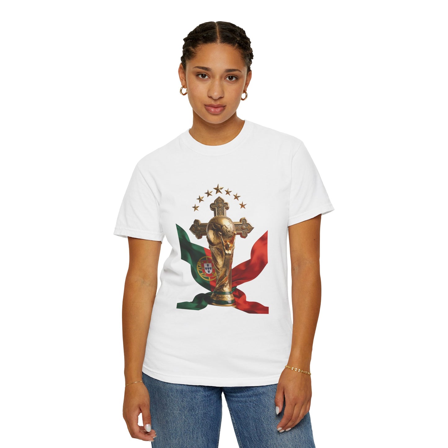 Portugal Football 'Cruz Sagrada' Majestic Trophy | Premium Graphic Tee