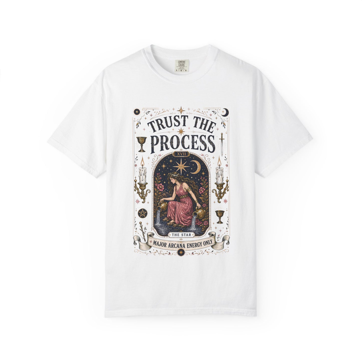 Trust The Process The Star Tarot Card Celestial Halloween | Premium Graphic Tee