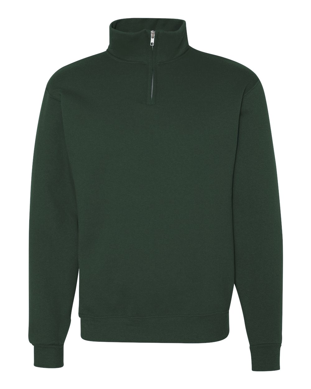 Jerzees Mens 9.5 oz. 50/50 Super Sweats NuBlend Fleece Quarter-Zip Pullover(4528)-Forest Green-XL