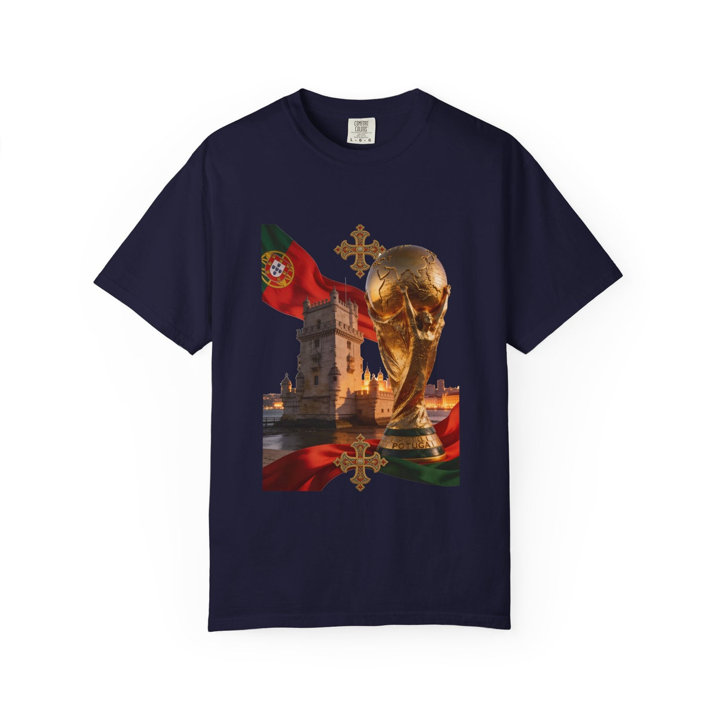 Portugal Football 'Torre de Belém' Majestic Trophy | Premium Graphic Tee