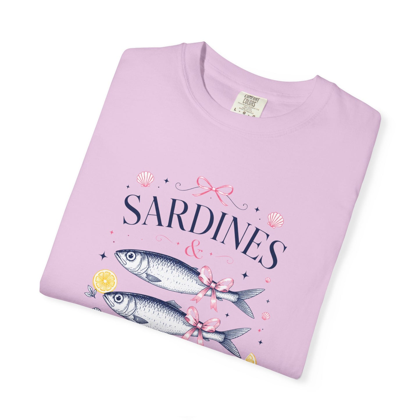 Sardines & Bows 'Mediterranean Social Club' Summer Graphic Tee – Coastal Coquette Aesthetic