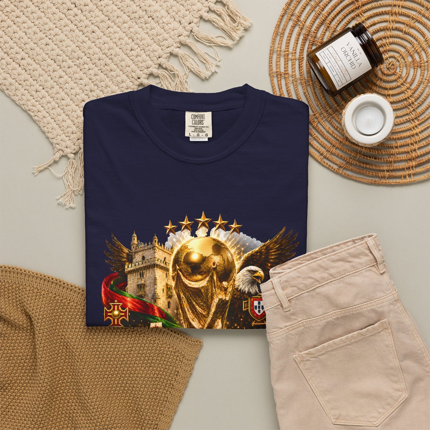 Portugal Football World Cup 2026 'Nação de Campeões' Epic Collage | Premium Graphic Tee