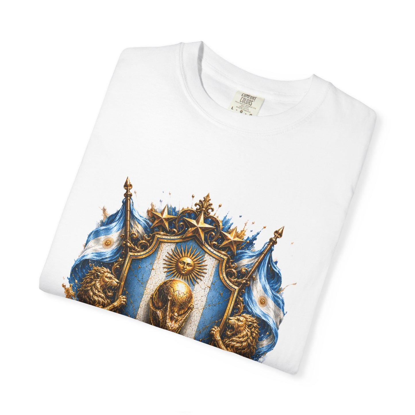 Argentina Football World Cup 2026 Sovereign Shield – Imperial Twin Lions | Premium Graphic Tee