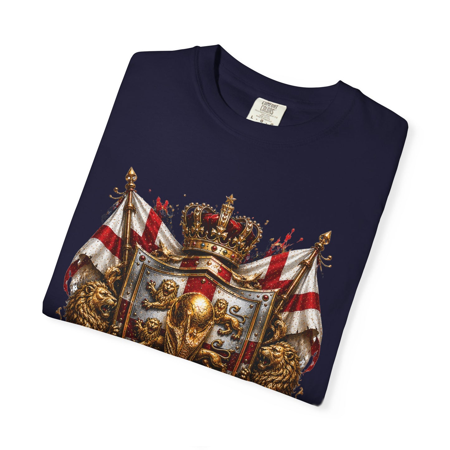 England World Cup 2026 Champion Shield – Golden Glory | Premium Graphic Tee