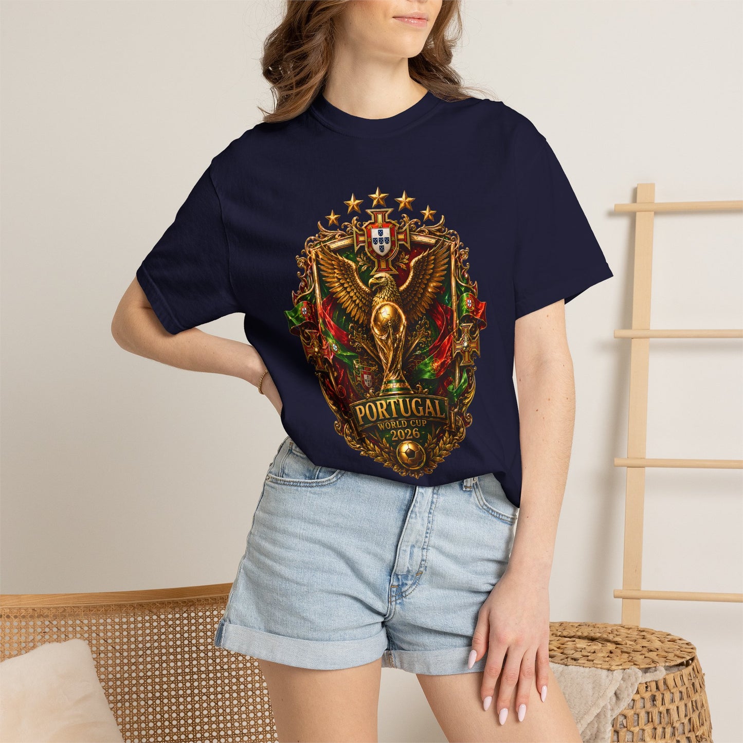 Portugal Football World Cup 2026 Sovereign Shield Crest – Imperial Glory | Premium Summer Tee