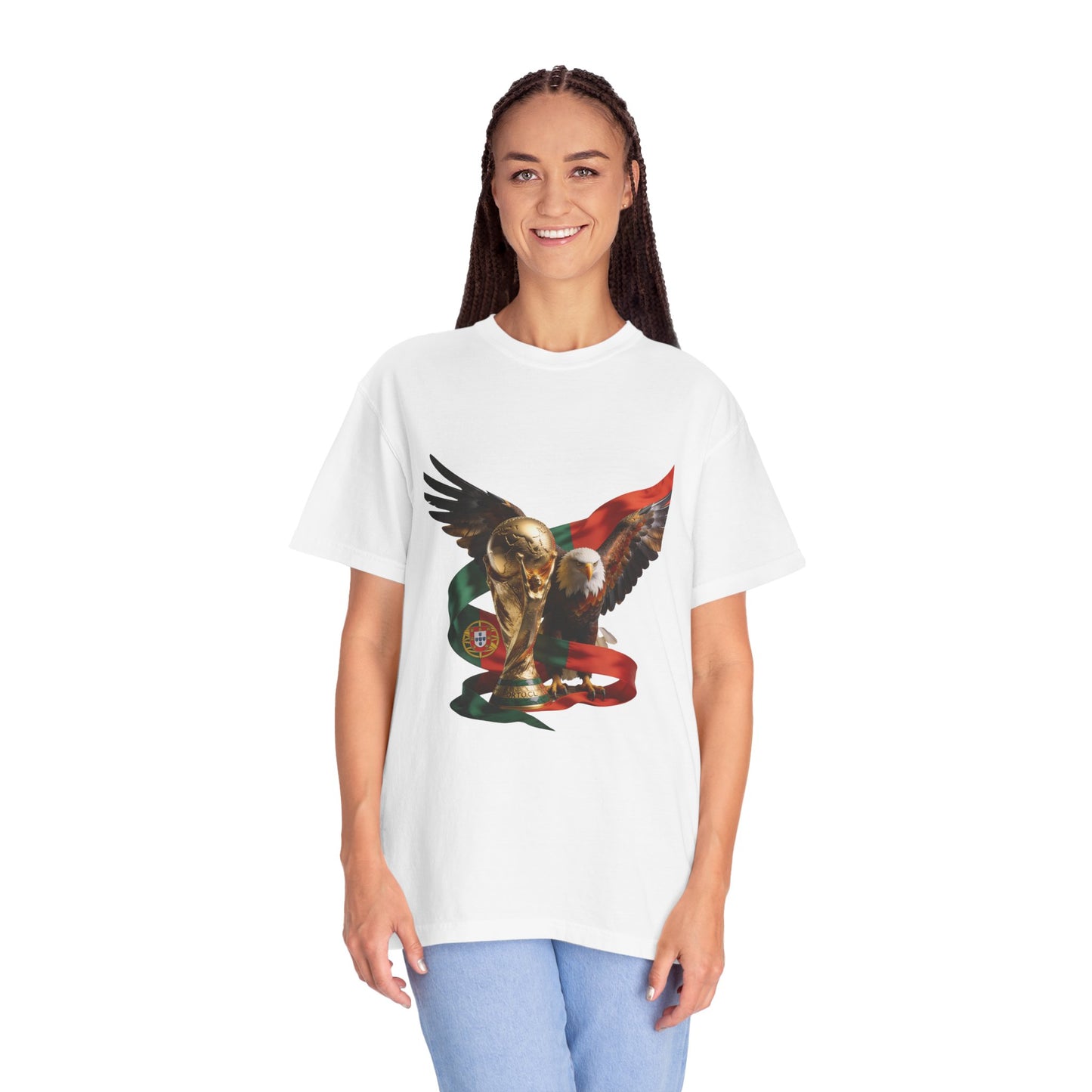 Portugal Football 'Asas da Vitória' Guardian Eagle & Trophy | Premium Graphic Tee