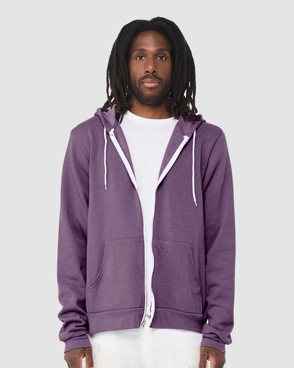 Unisex Sponge Fleece Full-Zip Hoodie Sweatshirt