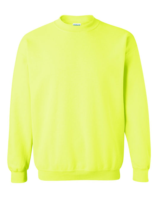 Fashion Gildan 18000 Adult Sweatshirt Safety Green X-Large
