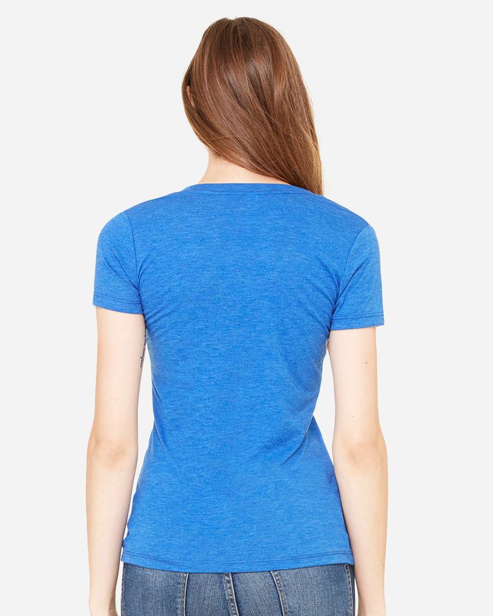 WomenÂ’s Triblend Deep V-Neck Tee