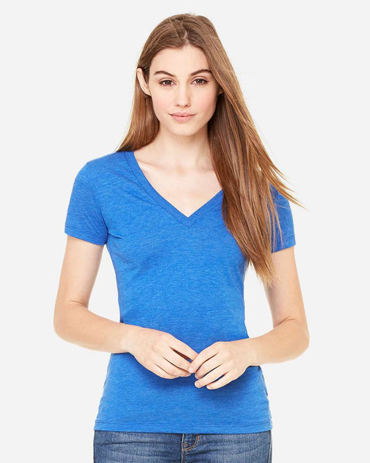 WomenÂ’s Triblend Deep V-Neck Tee